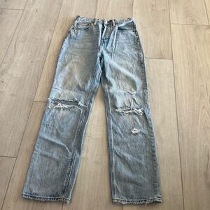 Demin Forum the Joni high rise loose 29L distress women jeans size 25